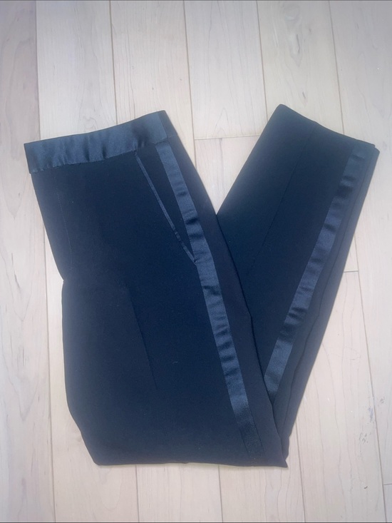 Zara Pants - ZARA Black Tuxedo-Style Side-Stripe Trousers
